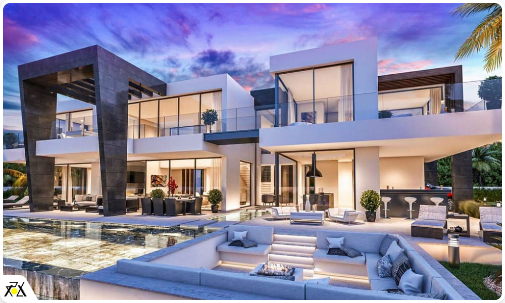 زیباترین نمای ساختمان ویلایی 